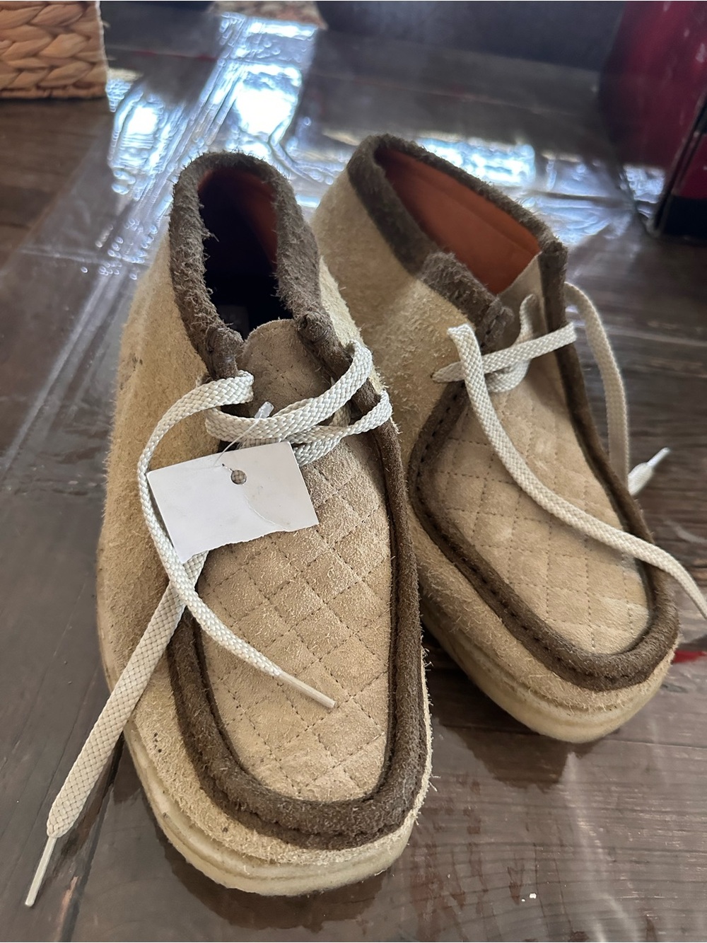 Have a nice day Quilted Beige and Brown Women's Moccasin Sneakers